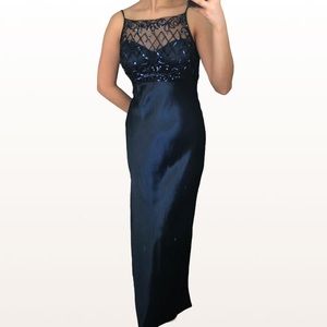 vintage steppin out navy gown